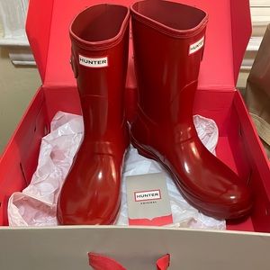 Red Hunter boots women’s size 10